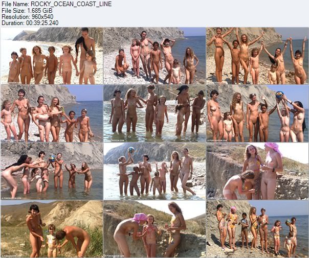 Teena nudists at sea - Rocky ocean coast line Teena nudists at sea - Rocky ocean coast line